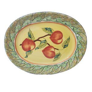 Large Serving Platter - Royal Peaches - Clay Art